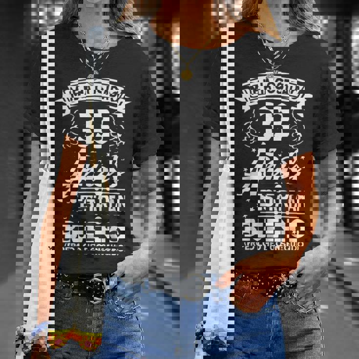 Hombre 33 Cumpleaños Regalo Años Divertido Decoraciónintage 1989 Camiseta unisex Regalos para ella