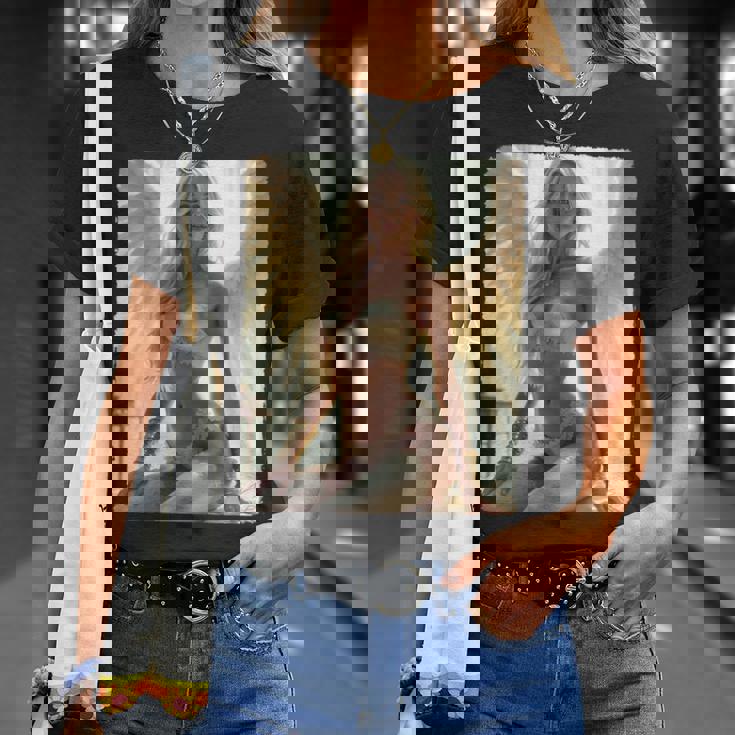 Hot Girl On 男性用 セクシーな天使の座り グランジ 長袖tシャツ Tシャツ 彼女への贈り物