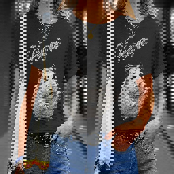 Hug Me ジャンガリアンハムスター アートデザイン 可愛い おしゃれ 動物 齧歯類 Tシャツ 彼女への贈り物