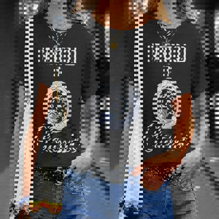 I'm Not Old I'm Classic 面白いヴィンテージ時計 メンズグラフィック 長袖tシャツ Tシャツ 彼女への贈り物