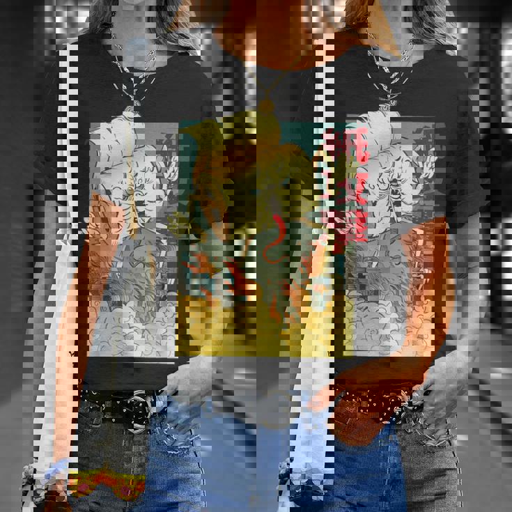 Japanese Anime Toilet Paper Monster Attackintage Poster Tシャツ 彼女への贈り物