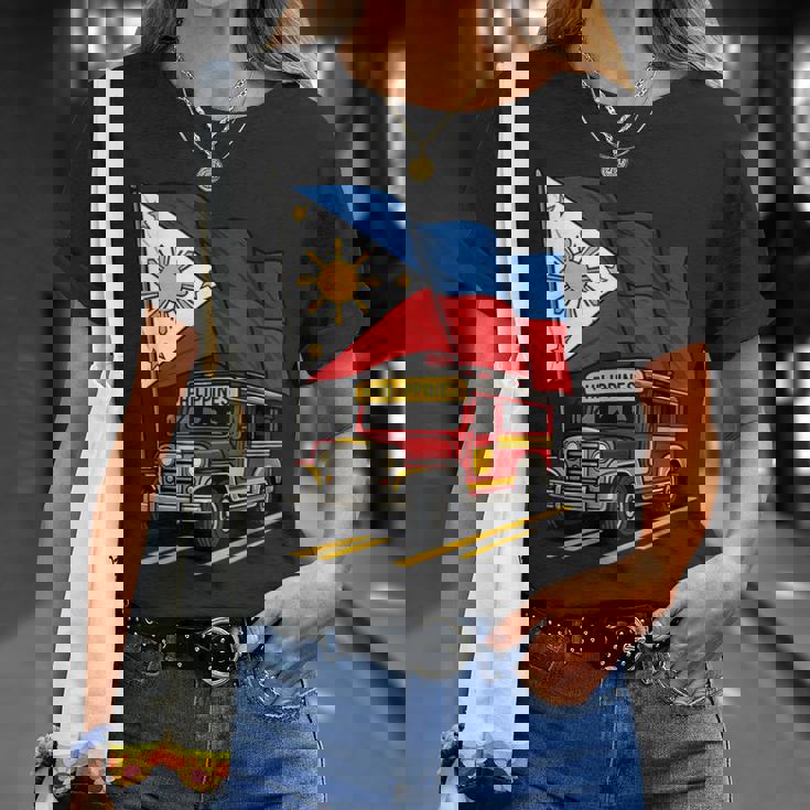 Jeepney フィリピン国旗 誇り高きフィリピンのお土産 Tシャツ 彼女への贈り物