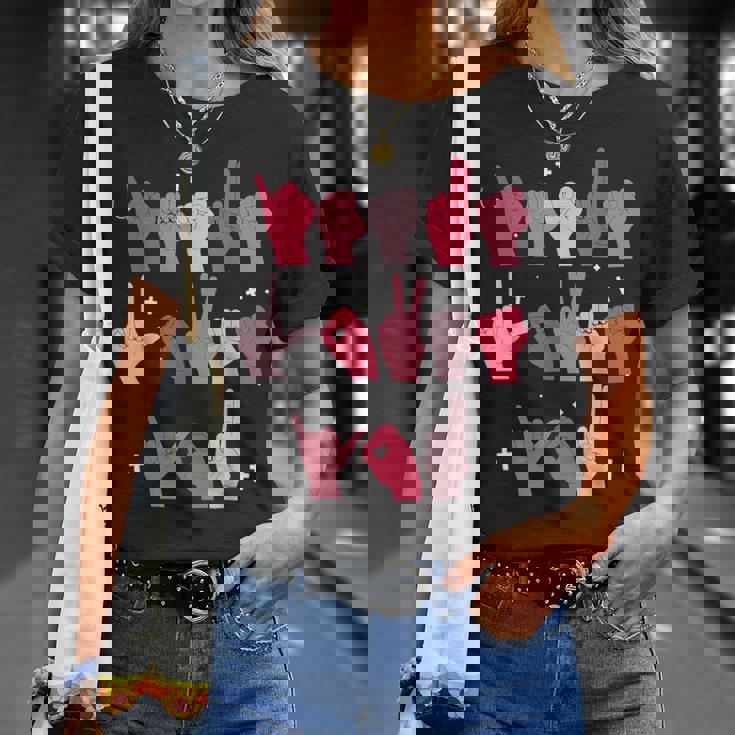 Jesus Loves You ASL Sign Language Christian Valentine Women T-Shirt Gifts for Her Jesus Loves You ASL Sign Language Christian Valentine Women T-Shirt Gifts for Her