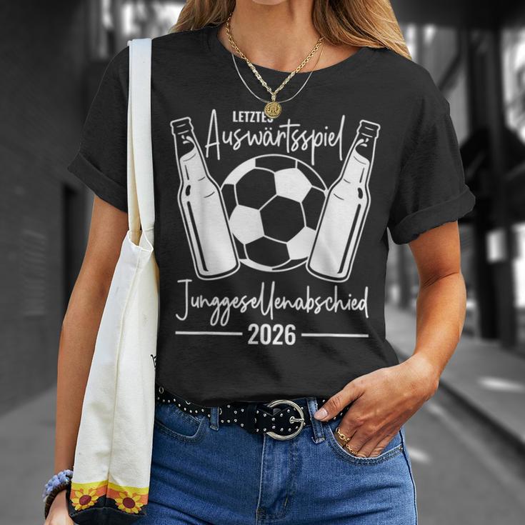 Jga 2026 Letztes Auswärtsspiel Junggesellenabschied Fußball T-Shirt Geschenke für Sie