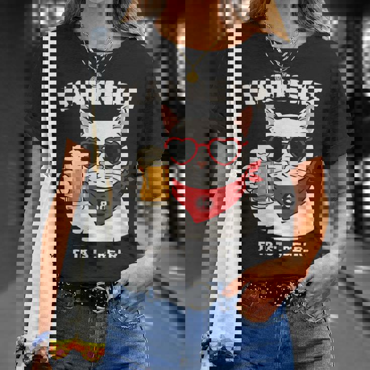 Kanreki 還暦 60歳 記念 猫 サングラス ビール 大人のユーモア Tシャツ 彼女への贈り物