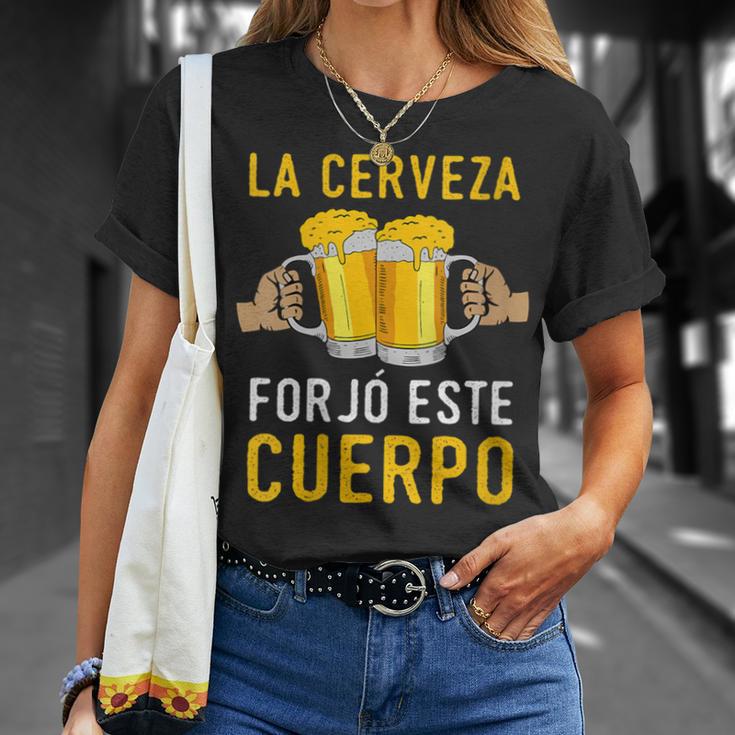 La Cerveza Forjó Este Cuerpo Beber Divertidas Cuello Camiseta unisex Regalos para ella