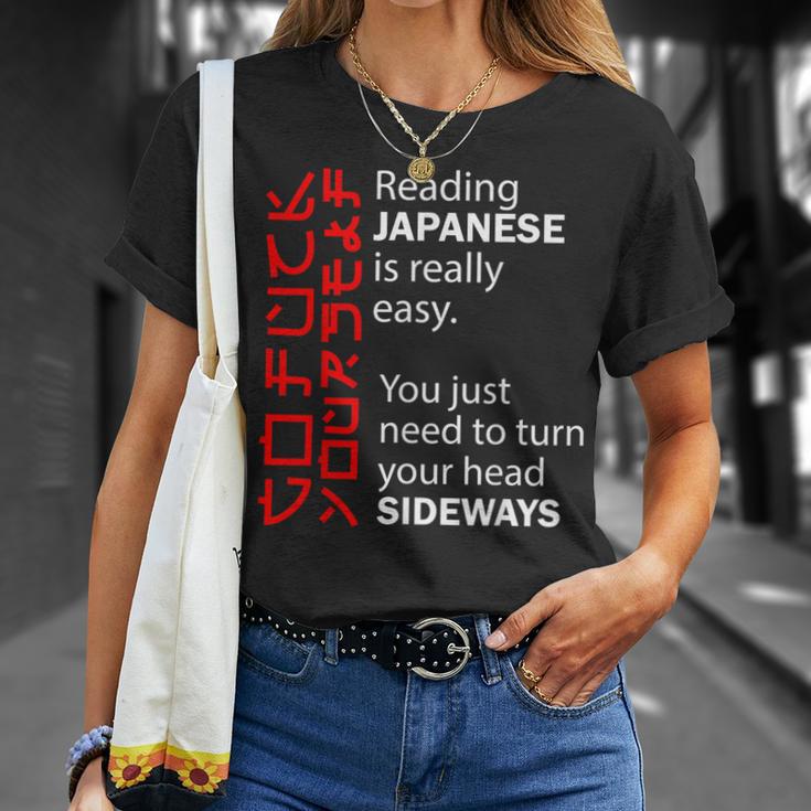 Lecture Japonaise Facile De Tourner La Tête Latéralement Go Fuck Yourself T-Shirt Cadeaux pour elle