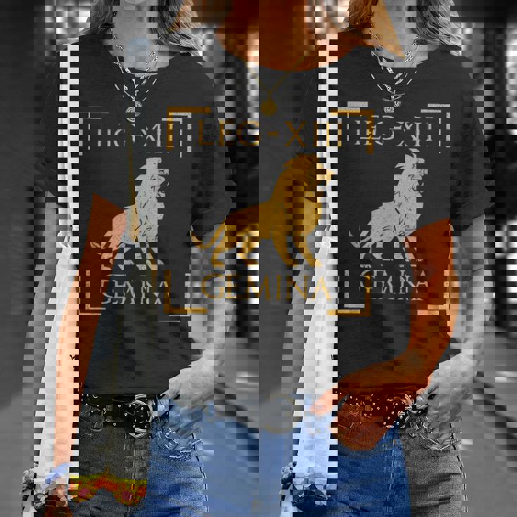 Legio Xiii 双子座ライオンエンブレム ローマ軍 Tシャツ 彼女への贈り物