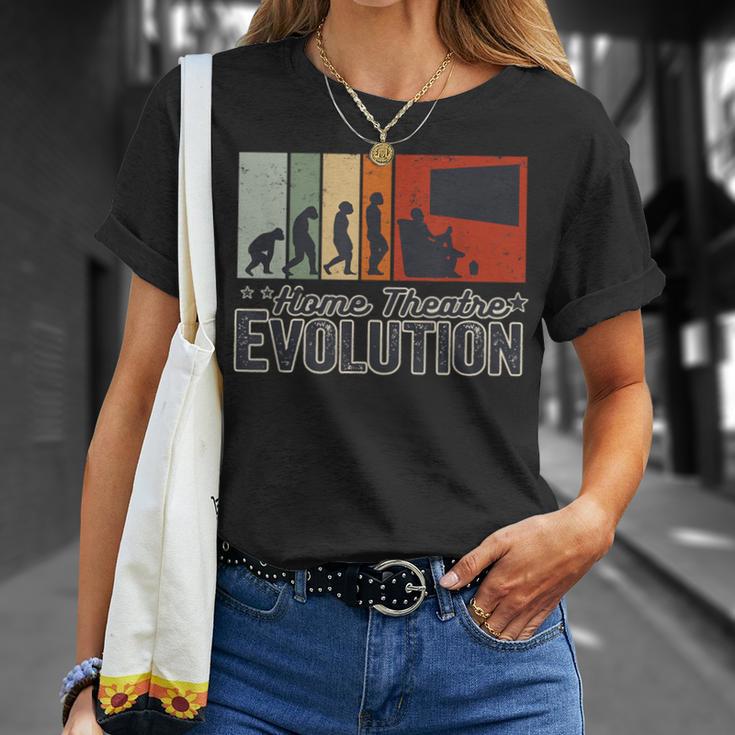 Les Amateurs De Cinéma Et L'évolution Du Cinéma Maison T-Shirt Cadeaux pour elle