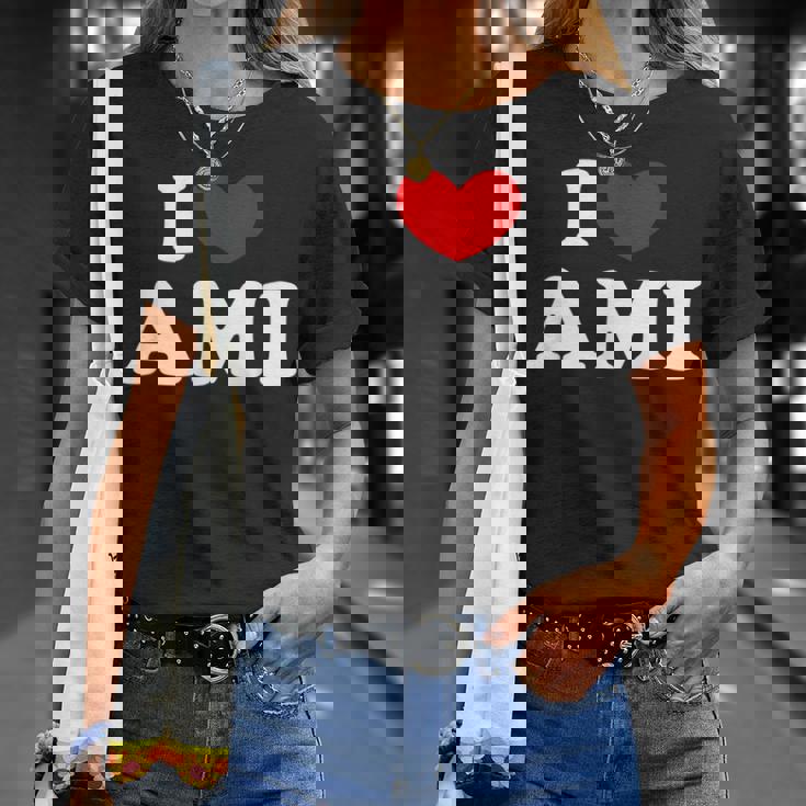 I Love Ami 私は愛する Ami Tシャツ 彼女への贈り物