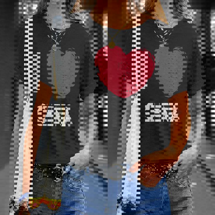 I Love China I Love China デザイン Tシャツ 彼女への贈り物