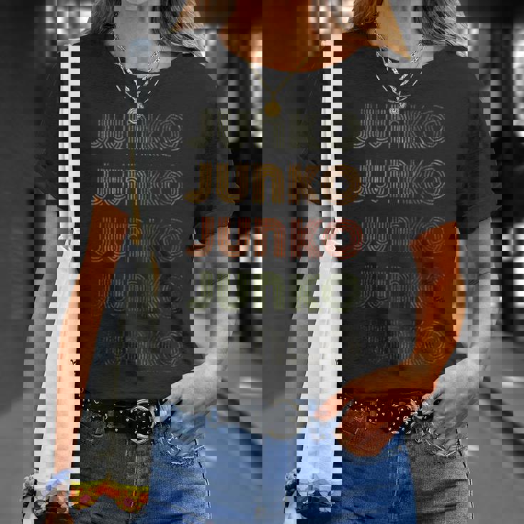 Love Heart Junko グランジビンテージスタイル ブラック ジュンコ Tシャツ 彼女への贈り物