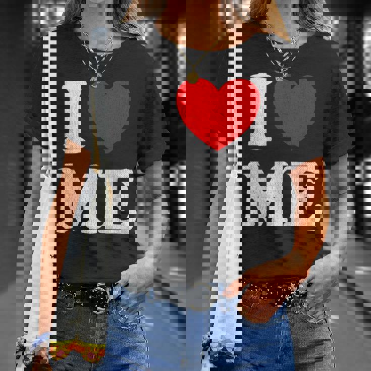I Love Me シャツ Y2k ジョーク I Heart Me Love Myself Maine Tシャツ 彼女への贈り物