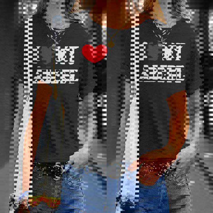 I Love My Abebe アイ・ラブ・マイ・アベベ 長袖tシャツ Tシャツ 彼女への贈り物