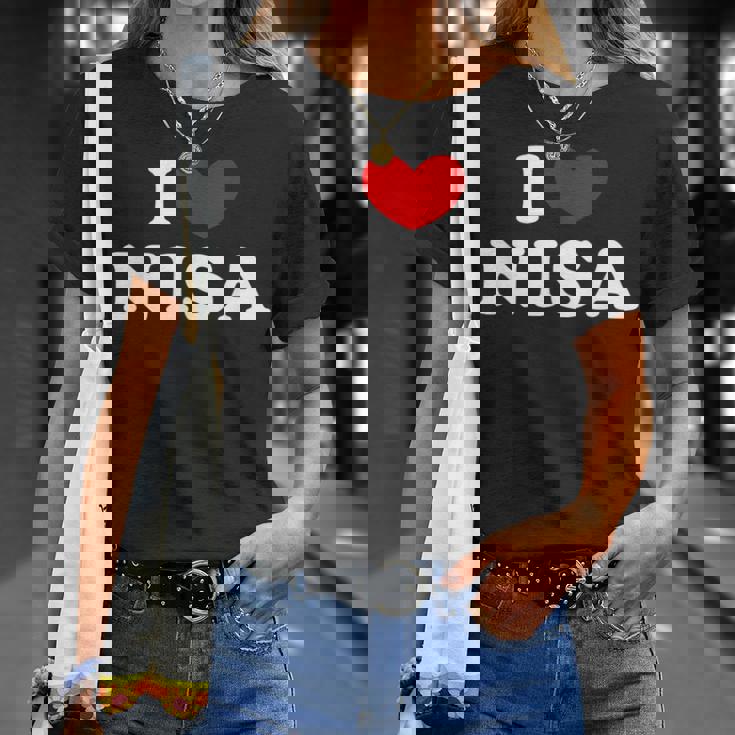 I Love Nisa 私は愛する Nisa Tシャツ 彼女への贈り物