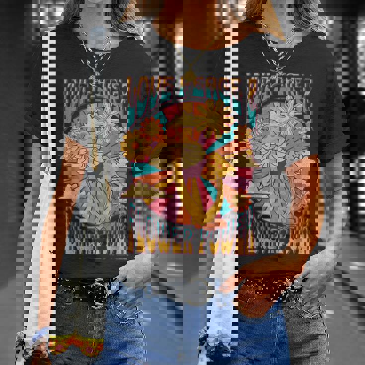 Love Peace ヒッピーコスチューム 60年代 70年代 フラワーフェスティバル衣装 Tシャツ 彼女への贈り物