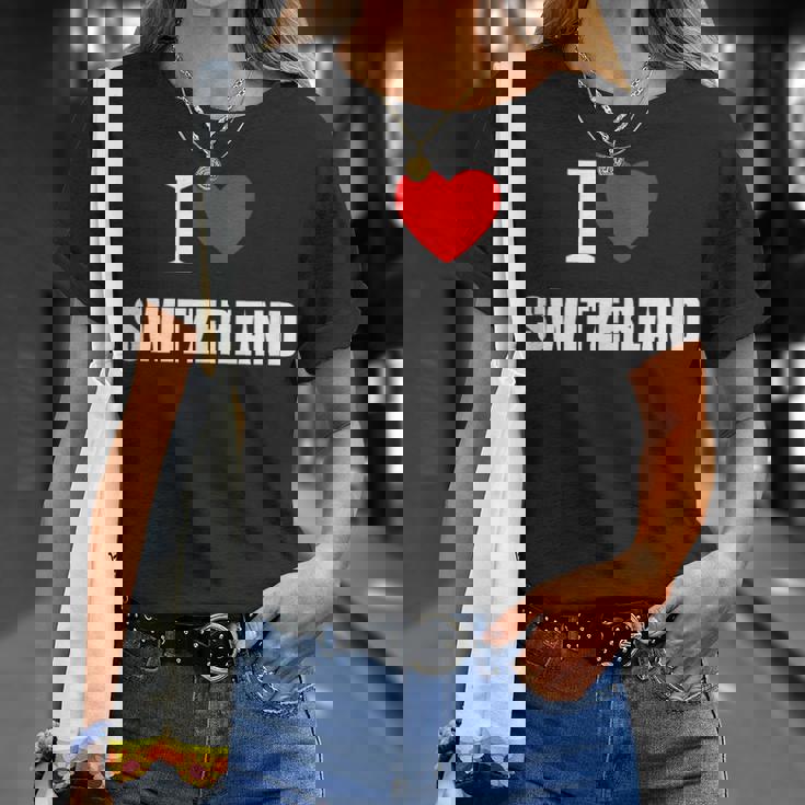 I Love Switzerland Suisse Sunshine Swiss Summer Holidays Tank Top T-Shirt Gifts for Her