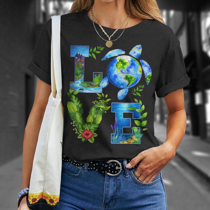 Love World Earth Day Planet Anniversary Earth Turtle Lovers T-Shirt Gifts for Her Love World Earth Day Planet Anniversary Earth Turtle Lovers T-Shirt Gifts for Her