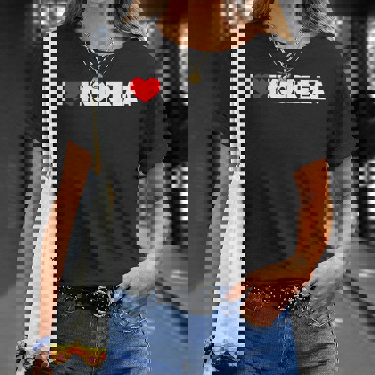 I Love ハート Korea Tシャツ 彼女への贈り物