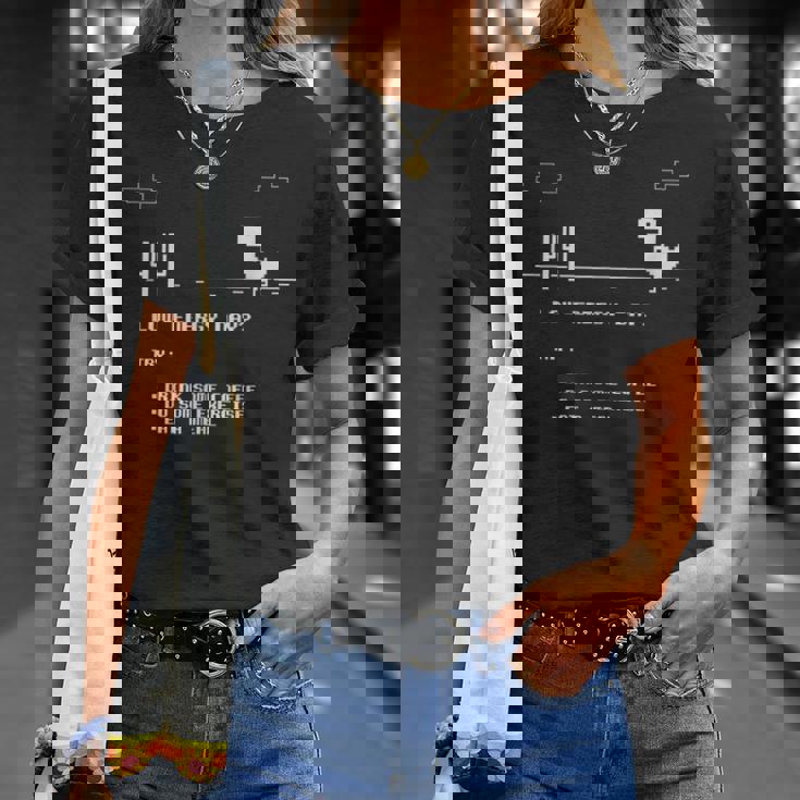 Low Energy Day恐竜サボテンピクセル Tシャツ 彼女への贈り物