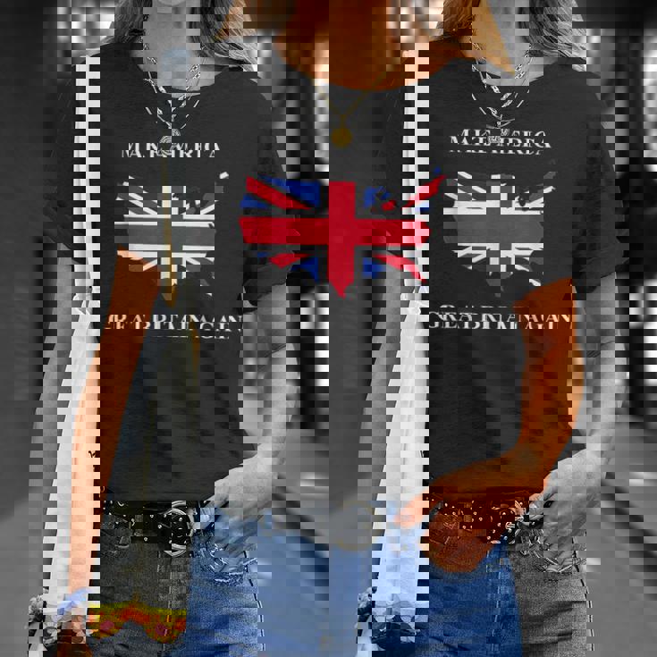 Make America Great Britain Again ドナルド・トランプ 面白いシャツ Tシャツ 彼女への贈り物