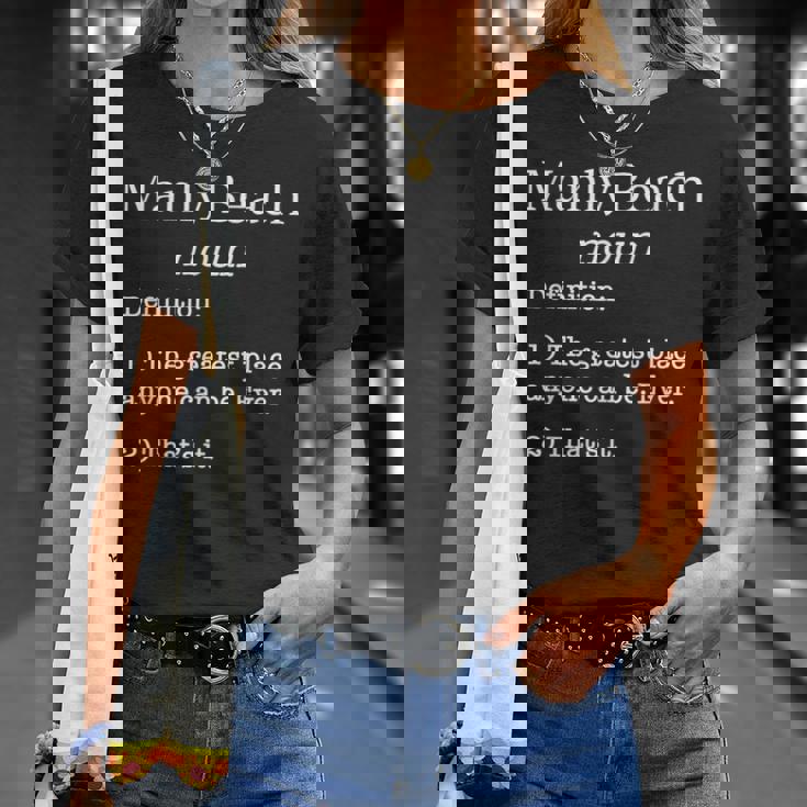 Manly Beachのお土産面白い偽の定義のデザイン Tシャツ 彼女への贈り物