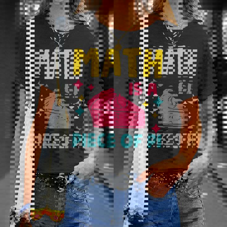 Math Is A Piece Of Pie Pi Day Nerd Mathtudent Teacher Tシャツ 彼女への贈り物