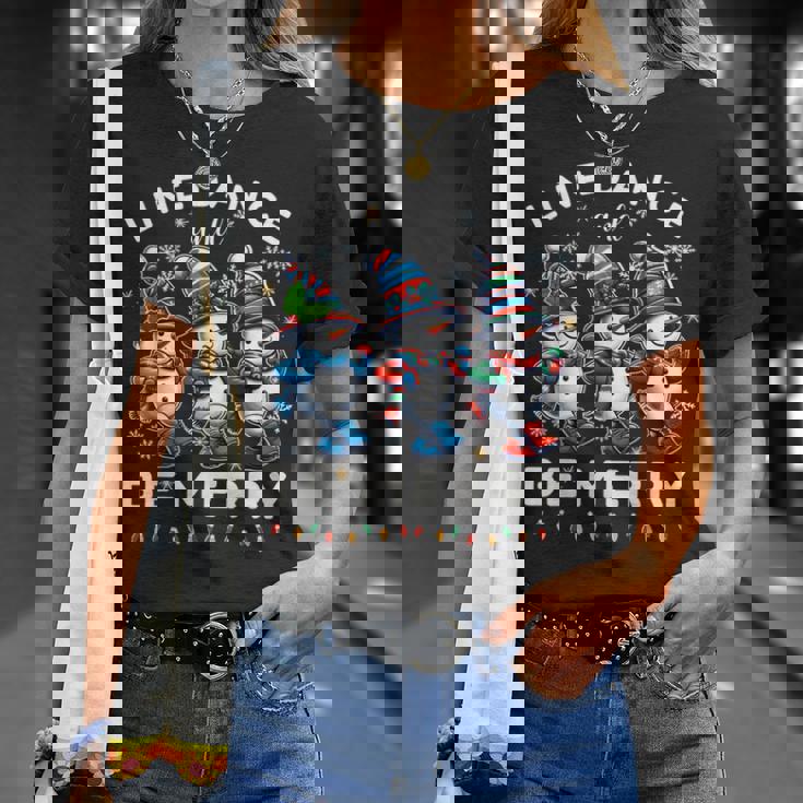 Be Merrynowman Line Dance クリスマス 面白い ホリデーダンス Tシャツ 彼女への贈り物