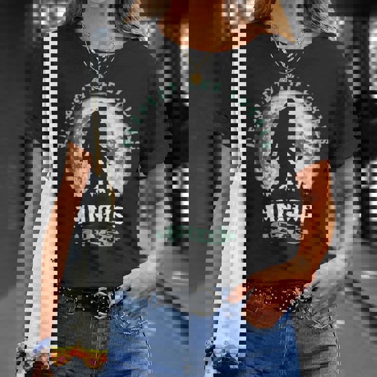 Mingus Texas Bigfoot Night Walk Retro Moon 長袖tシャツ Tシャツ 彼女への贈り物