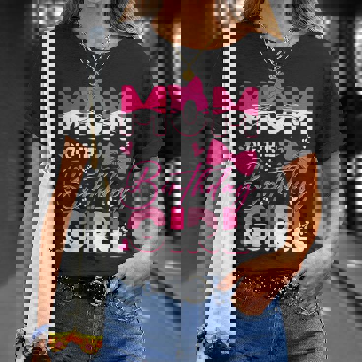 Mom Of The Birthday Girl Cat Kitty Family Matching T-Shirt Gifts for Her