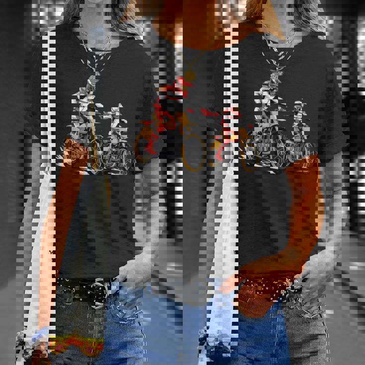 Motocross Padre E Figlio Moto Da Cross Festa Del Papà Maglietta Regalos para ella