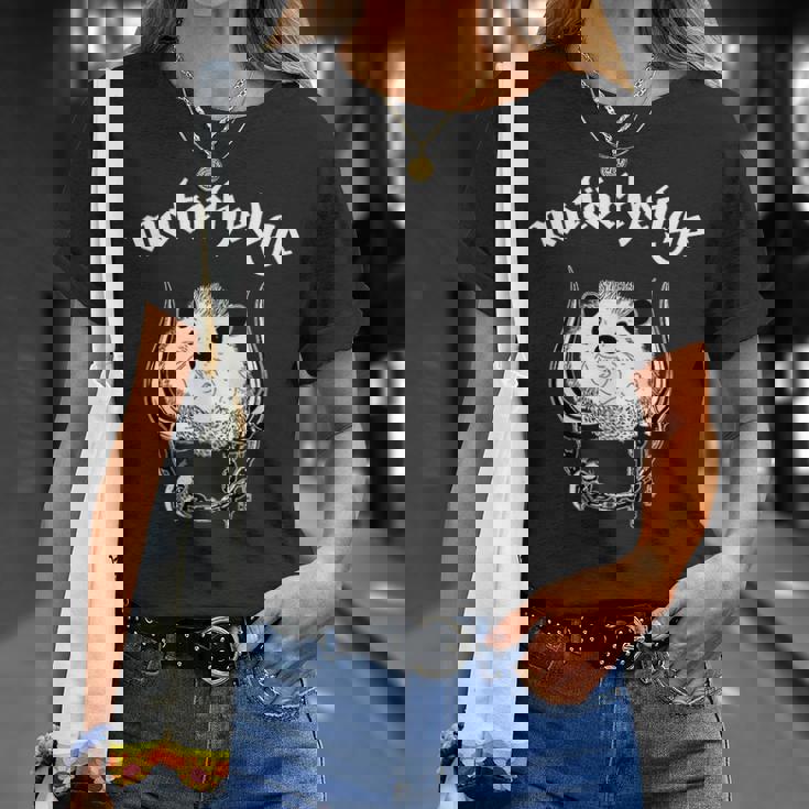 Motorhedge ヘビーメタル ハリネズミ ハリネズミ Tシャツ 彼女への贈り物