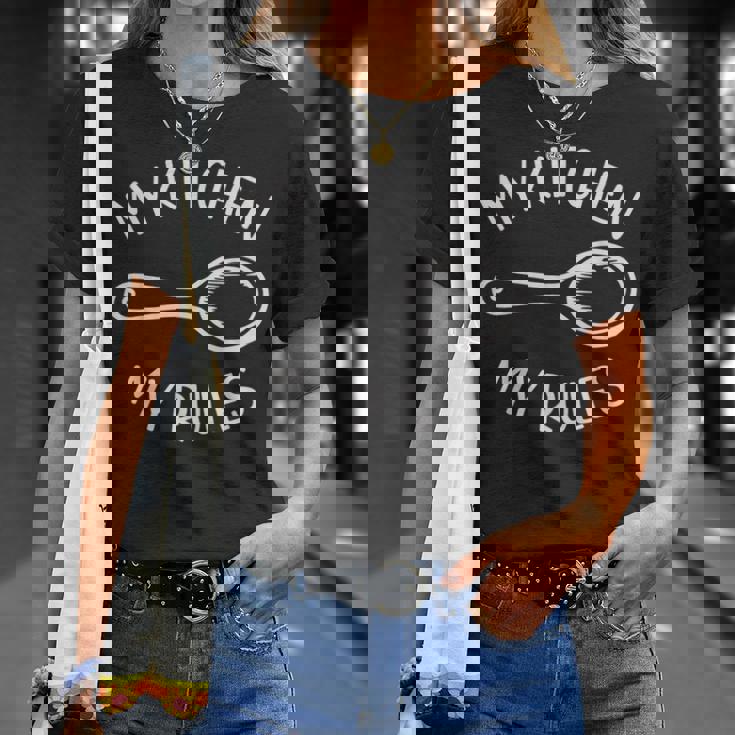 My Kitchen My Rules Foodie Chef Cookギフト メンズ レディース キッズ Tシャツ 彼女への贈り物