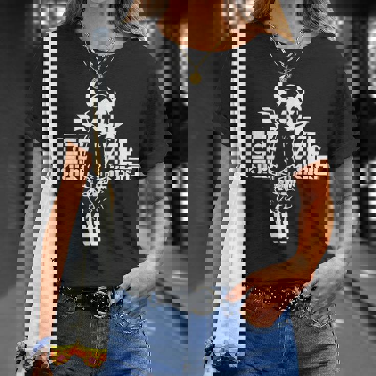 Nog-T-0004-悪魔-黒 Tシャツ 彼女への贈り物