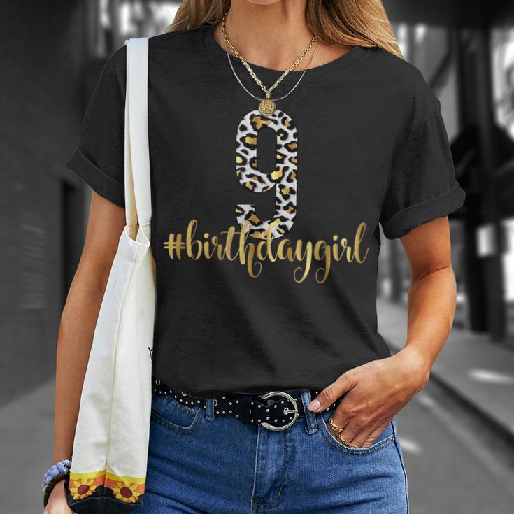 Outfit Zum 9 Geburtstag Für Mädchen Leopardenmuster T-Shirt Geschenke für Sie