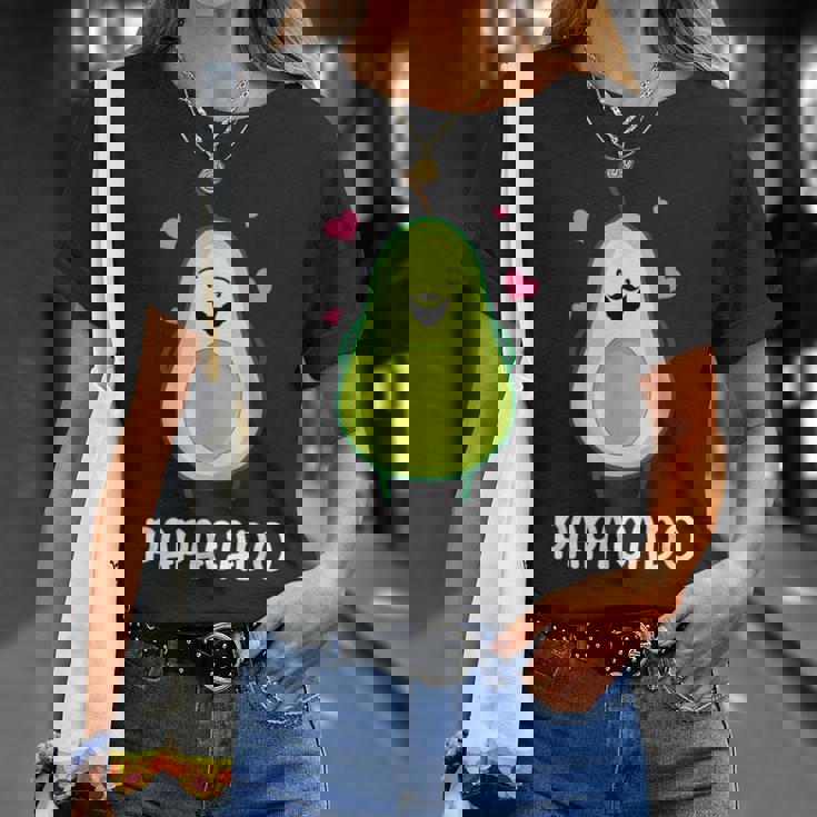 Papacado Avocado Baffi Avocado Papa Festa Del Papà Maglietta Regalos para ella