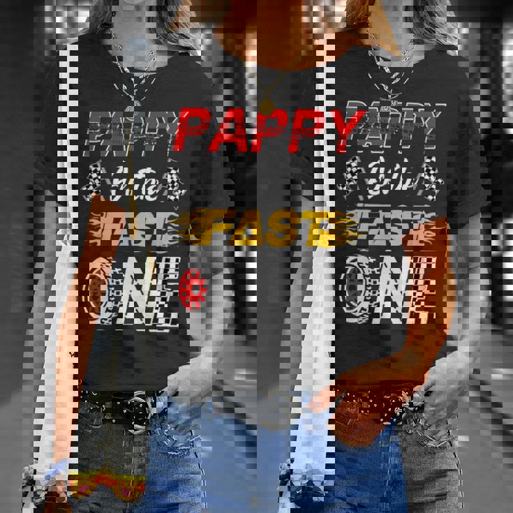 Pappy Of The Fast One 1St Birthday Race Car Family T-Shirt Gifts for Her