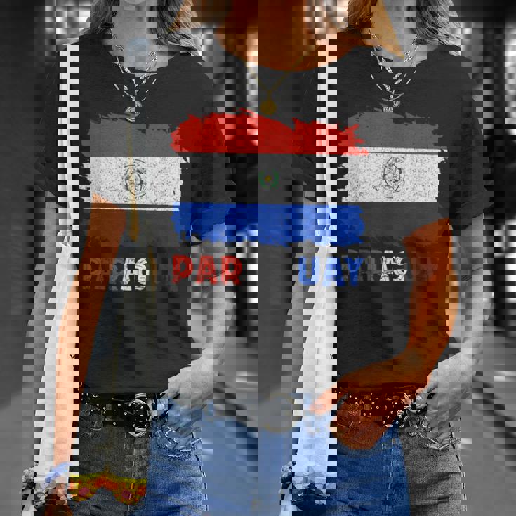 Paraguayan Pride Drapeau Paraguayen Avec Racines Paraguayennesintage T-Shirt Cadeaux pour elle