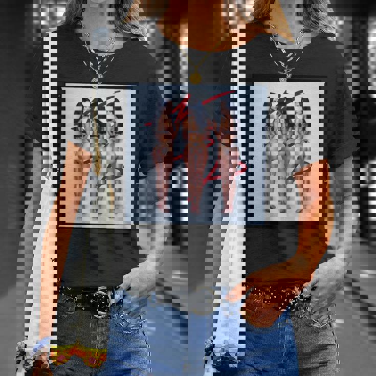 Pinup Girl 男性用 「Seeing Triple」 長袖tシャツ Tシャツ 彼女への贈り物