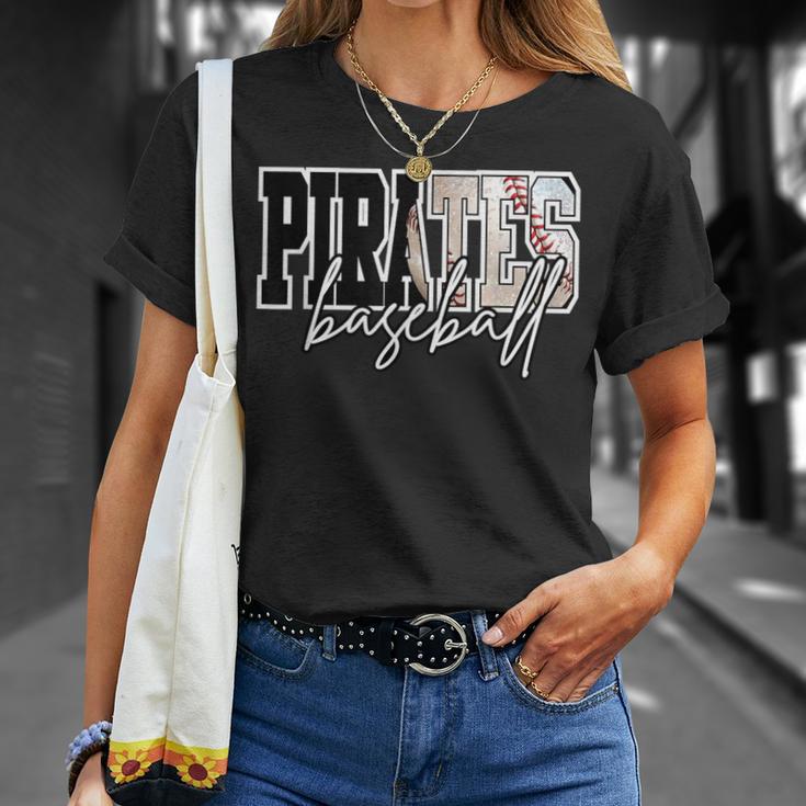 Pirates Baseball Mom Game Day School Spirit Pirate Pride T-Shirt Gifts for Her