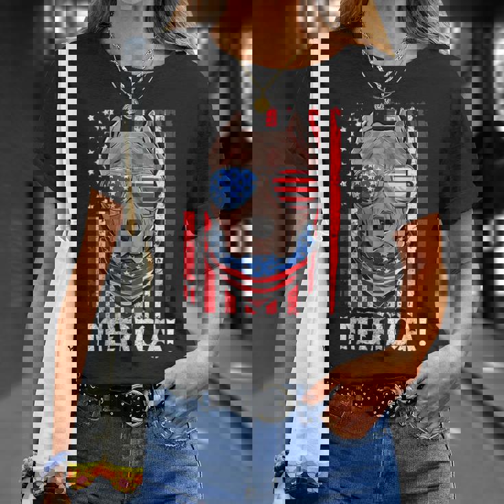 Pit-Bull Usa 愛国的な犬服 アメリカ国旗 メンズ Tシャツ 彼女への贈り物