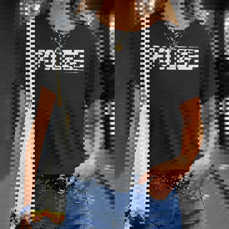 Polizei ドイツ警察 ドイツ法執行機関両面 長袖tシャツ Tシャツ 彼女への贈り物