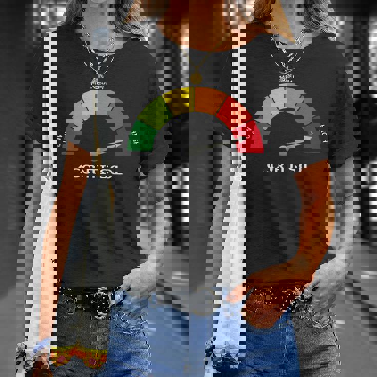 Pure Cortisol 面白いストレスメーターで走る 長袖tシャツ Tシャツ 彼女への贈り物