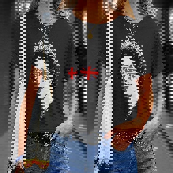 Queen Elizabeth Iiunglasses British Crown エリザベス女王 Meme Tシャツ 彼女への贈り物