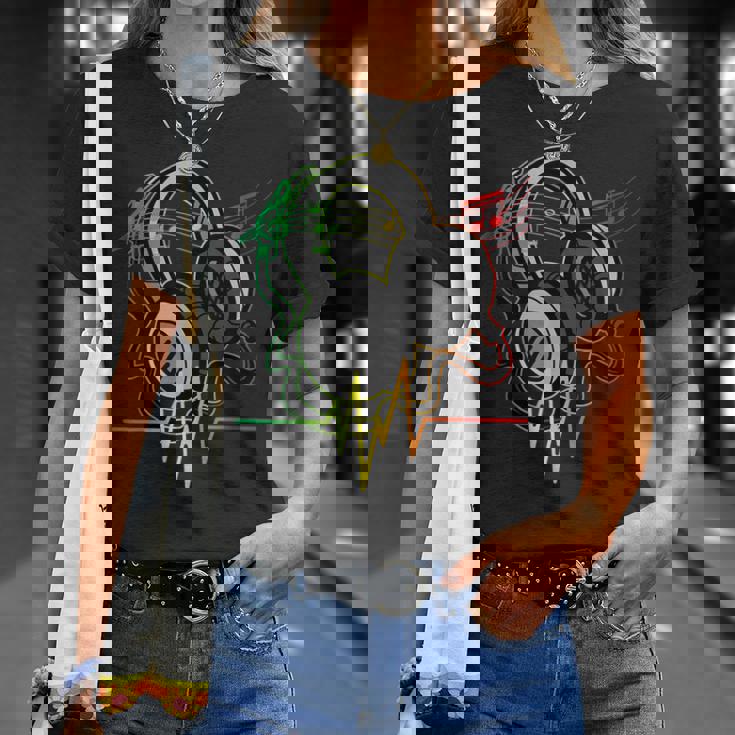 Rasta レゲエ ミュージックヘッドフォン ビンテージ Tシャツ 彼女への贈り物