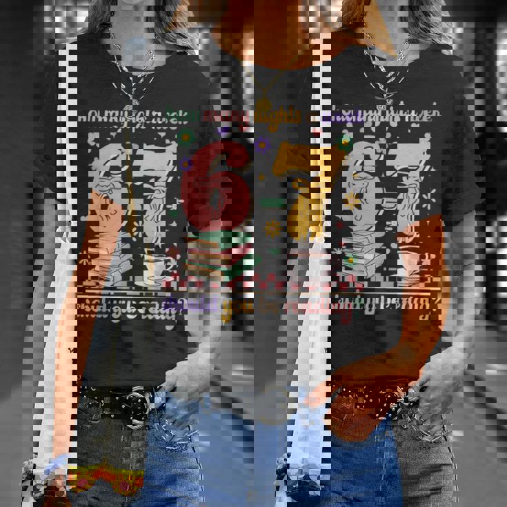 Reading 67 Teacher Six Seven Reading 6 7 Book Lover T-Shirt Gifts for Her