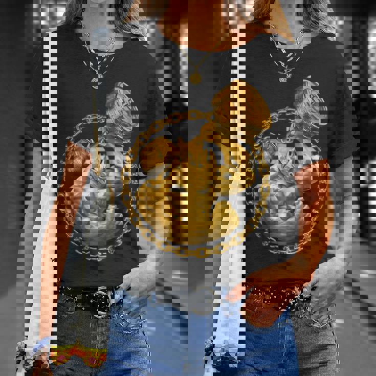 Rhino Beast ワークアウト ゴールド フィットネス ジム 動物 筋肉 ダンベル Tシャツ 彼女への贈り物