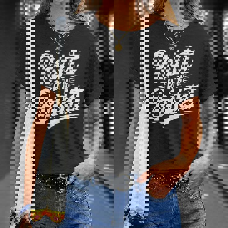 Risk It For The Brisket Bbqジョーク 長袖tシャツ Tシャツ 彼女への贈り物