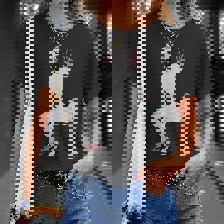 Scp 096 シャイガイ封じ込め違反怖い Tシャツ 彼女への贈り物