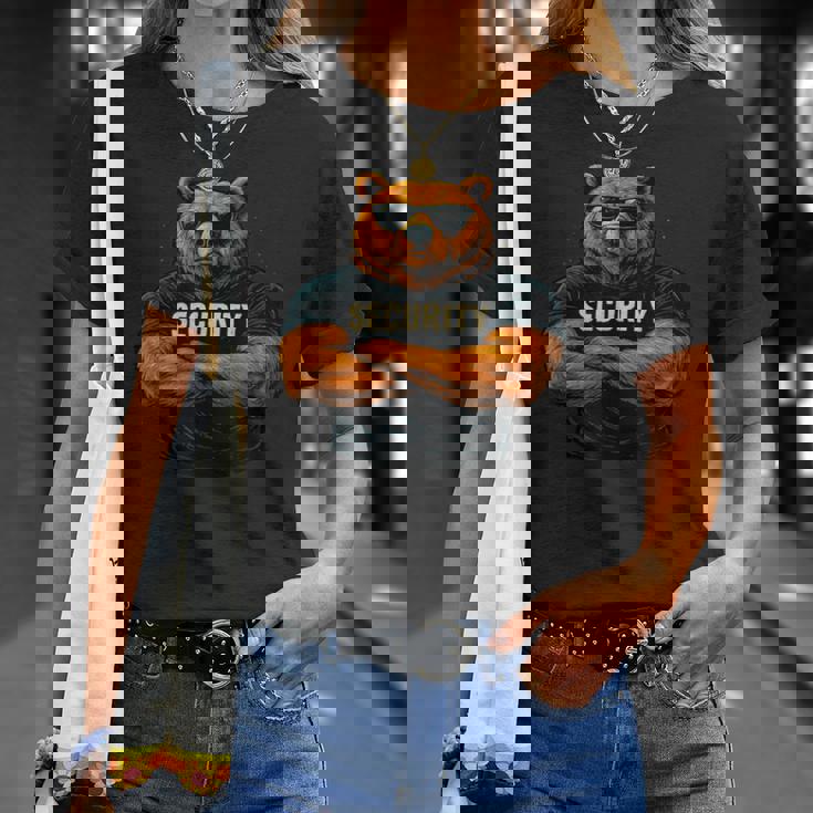 Security Buff Bear バウンサーデザイン Tシャツ 彼女への贈り物